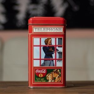 Vintage Coca-Cola Phone Booth Tin (1999)